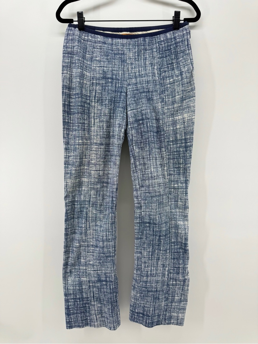 Tory Burch Kinsley navy crop trousers XS low rise straight leg ankle office